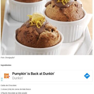 Suflê quente de Laranja e Chocolate- Jornal Metas