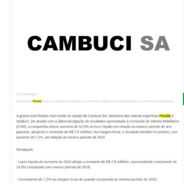 Dona da marca Penalty registra aumento de 14,5% no lucro líquido do 1S19- Investimentos e Notícias