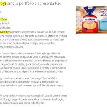 Seven Boys amplia portfólio e apresenta Pão Sovado | Lançamentos | Mundo do Marketing
