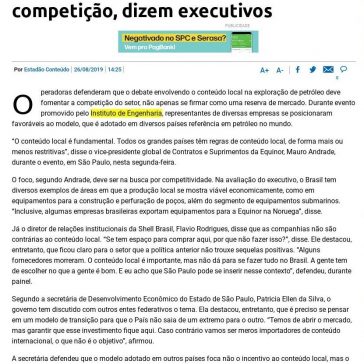 Conteúdo local em petróleo deve focar competição, dizem executivos- Tribuna do Paraná