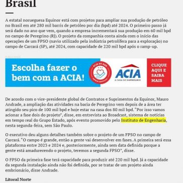 Equinor planeja elevar produção de petróleo no Brasil- O Liberal