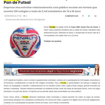 Penalty é a marca oficial da Copa CIEE Jovem Pan de Futsal -JE Online