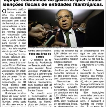 Equipe econômica do governo quer mudar isenções fiscais de entidades filantrópicas. – O Sul