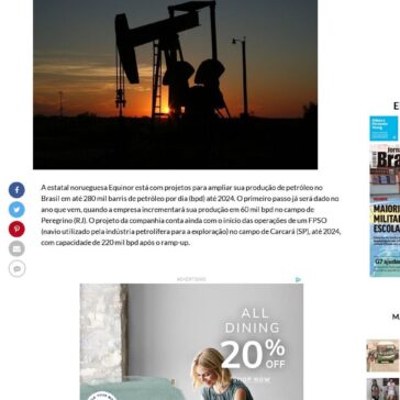 Equinor planeja elevar produção de petróleo no Brasil- Jornal de Brasília