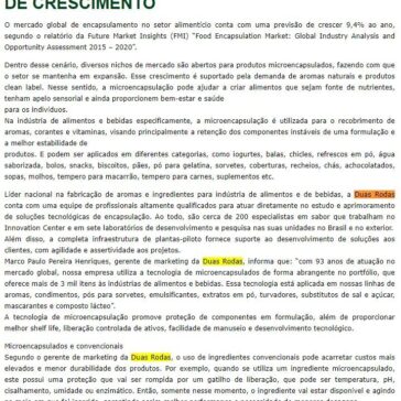 Microencapsulação: perspectivas de crescimento – Aditivos & Ingredientes