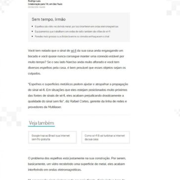 O Wi-fi da sua casa está ruim? A culpa pode ser dos espelhos- UOL