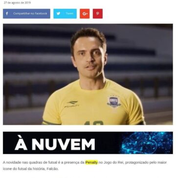 Penalty amplia parceria com Falcão e patrocina Jogo do Rei- Grandes Nomes da Propaganda