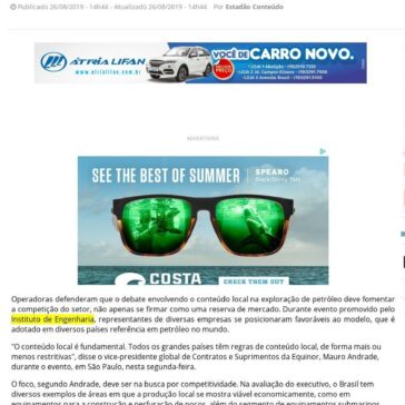 Conteúdo local em petróleo deve focar competição, dizem executivos- Correio Popular