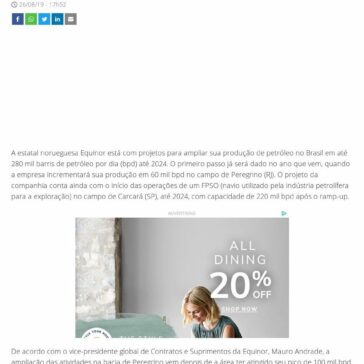 Equinor planeja elevar produção de petróleo no Brasil- Isto É (On-line)