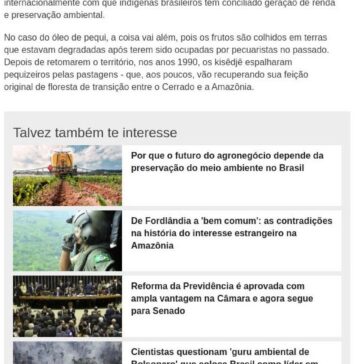 Os indígenas premiados na ONU por produtos que geram renda e mantêm floresta em pé- BBC Brasil