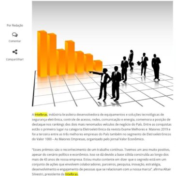 Intelbras é destaque nos principais rankings de negócios do País- InforChannel