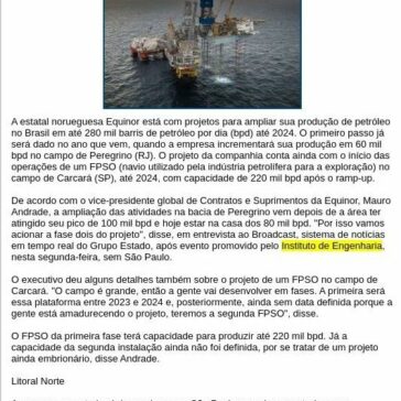 Equinor planeja elevar produção de petróleo no Brasil- Guia Oil & Gas Brasil