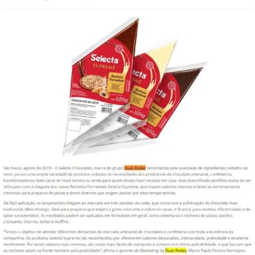 Selecta apresenta novos recheios forneáveis para produtos de Food Service – Rodrigo Representações