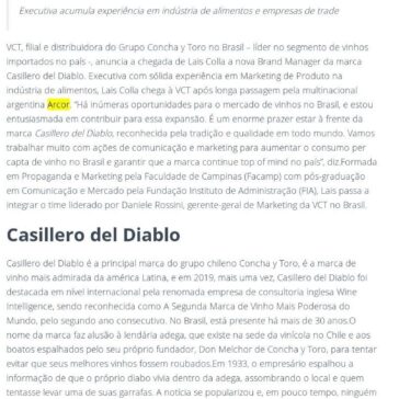 Lais Colla é a nova gerente de Marketing de Casillero del Diablo no Brasil – Vinho sobre Vinho