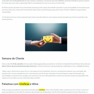 Sucesso do cliente no DNA da Senior- Senior