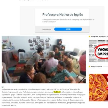 Narração de histórias é tema de formação para professores- Notícias de Hortolândia