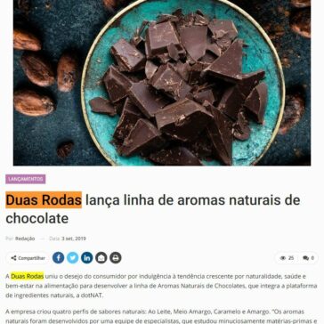 Duas Rodas lança linha de aromas naturais de chocolate – Newtrade