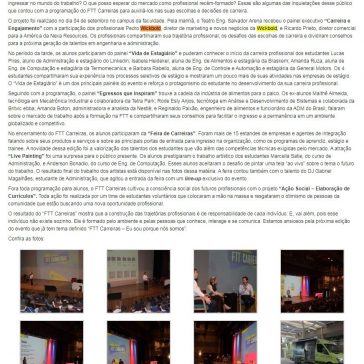 FTT Carreiras inspira universitários para o mundo do trabalho- Cefsa