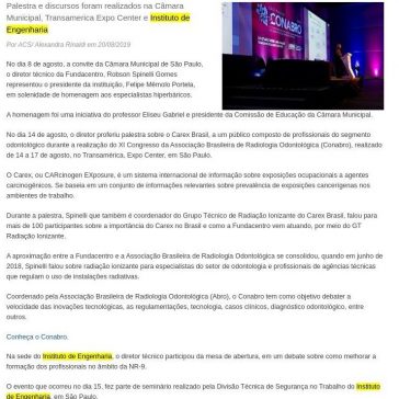 Diretor técnico representa a instituição em eventos em São Paulo – Por ACS/ Alexandra Rinaldi- Fundacentro