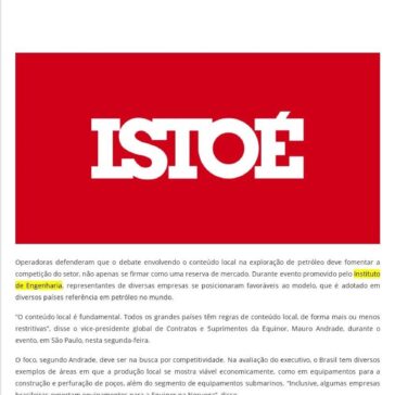 Conteúdo local em petróleo deve focar competição, dizem executivos – Isto É – Tesouro Invest