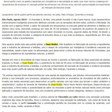 Duas Rodas lança linha de aromas naturais de chocolate – Revista FiB