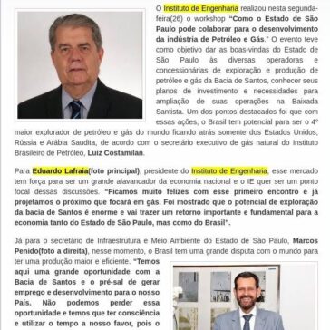 INSTITUTO DE ENGENHARIA DEBATE O DESENVOLVIMENTO DO SETOR DE PETRÑLEO- Petronotícias