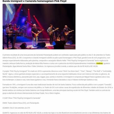 Banda Immigrant e Camerata homenageiam Pink Floyd- Jornal Trindade