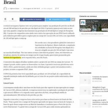 Equinor planeja elevar produção de petróleo no Brasil- Folha da Região (On-line)