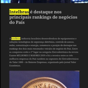Intelbras é destaque nos principais rankings de negócios do País -Open Geek House