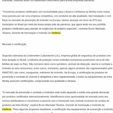 Intelbras fecha parceria com Honeywell com exclusividade na linha de produtos de prevenção de incêndio da Morley- Porto Gente