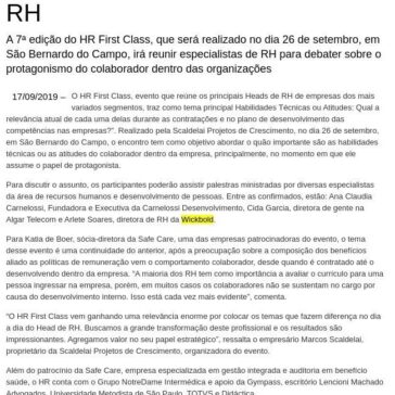 Habilidades técnicas e atitudes do colaborador dentro das empresas serão abordados em evento de RH- Jornal Metrópole