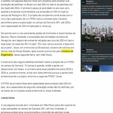 Equinor planeja elevar produção de petróleo no Brasil- Agência Estado