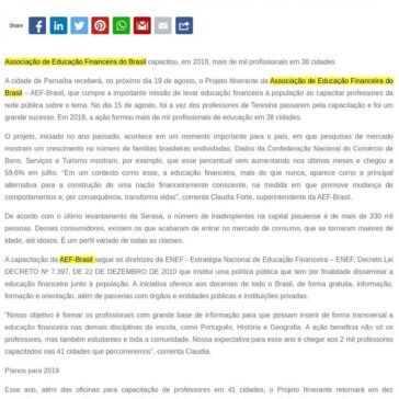 Projeto Itinerante chega à Parnaíba com a missão de levar educação financeira a professores da rede pública- SEGS