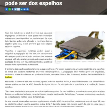 O Wi-fi da sua casa está ruim? A culpa pode ser dos espelhos- Es 1