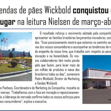 Líder em vendas de pães Wickbold conquistou o primeiro lugar na leitura Nielsen de março-abril – IT Ingredientes e Tecnologias