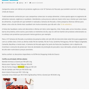 EXTRA realiza primeira edição da Festa dos Saudáveis No Shopping União de Osasco- Agito SP
