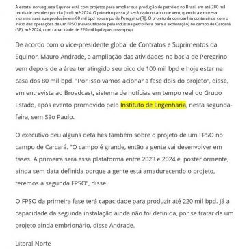 Equinor planeja elevar produção de petróleo no Brasil- R7