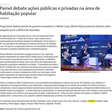 Painel debate ações públicas e privadas na área de habitação popular- Secovi-SP