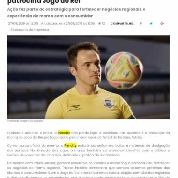 Penalty amplia parceria com Falcão e patrocina Jogo do Rei- JE Online