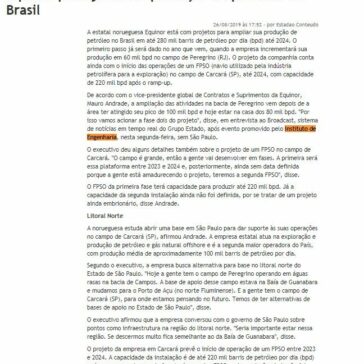 Equinor planeja elevar produção de petróleo no Brasil- Diario do Sudoeste