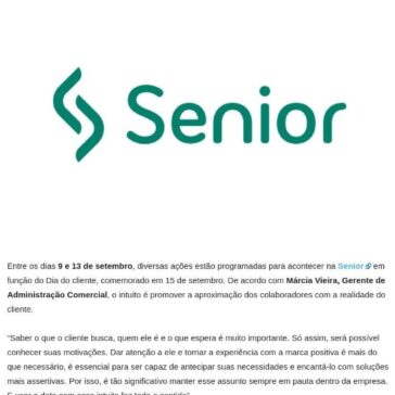 Senior organiza ações para Semana do Cliente- E-Commerce News