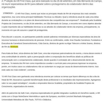 Habilidades técnicas e atitudes do colaborador dentro das empresas serão abordados em evento de RH- Dicas BH