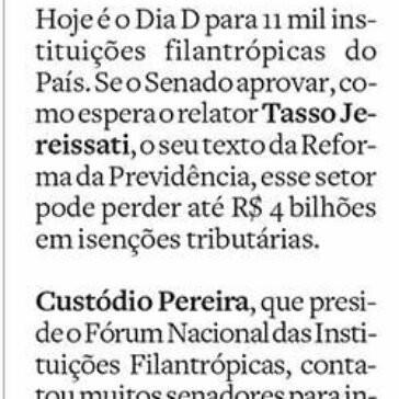 Filantropia / Filantropia 2 – O Estado de S.Paulo