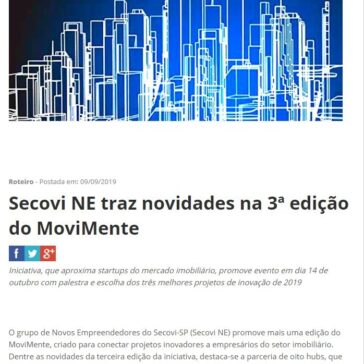 Secovi NE traz novidades na 3ª edição do MoviMente- Qual Imóvel