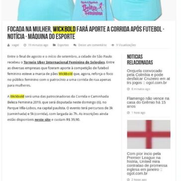 Focada na mulher, Wickbold fará aporte a corrida após futebol · Notícia · Máquina do Esporte- Dica do Tio