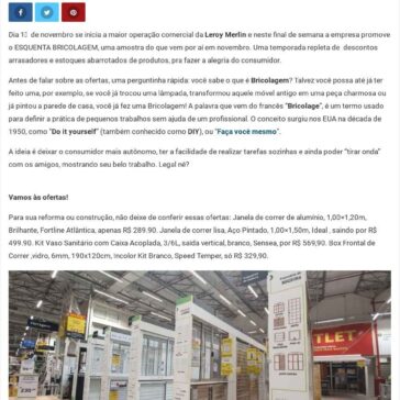 Esquenta Bricolagem: Chegou a maior operação de vendas da Leroy Merlin!- Midia Max