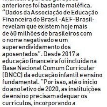 Educação financeira – AT Revista (A Tribuna)