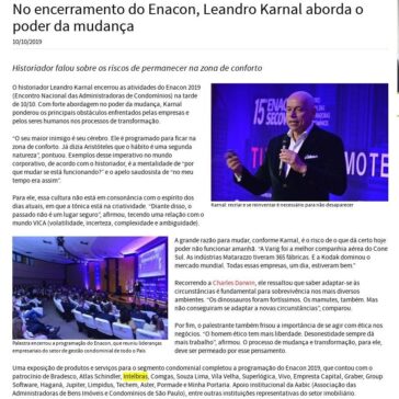 No encerramento do Enacon, Leandro Karnal aborda o poder da mudança- Secovi