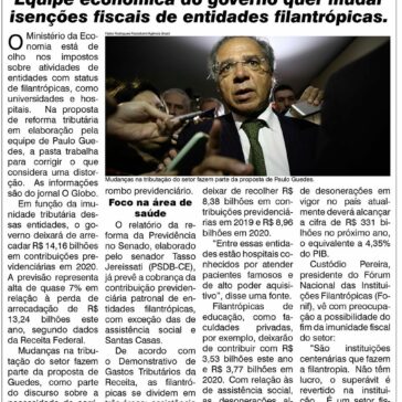 Equipe econômica do governo quer mudar isenções fiscais de entidades filantrópicas. – O Sul
