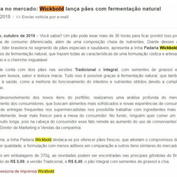 Pioneira no mercado: Wickbold lança pães com fermentação natural- ABIMAPI